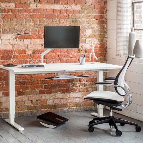 humanscale float table white low