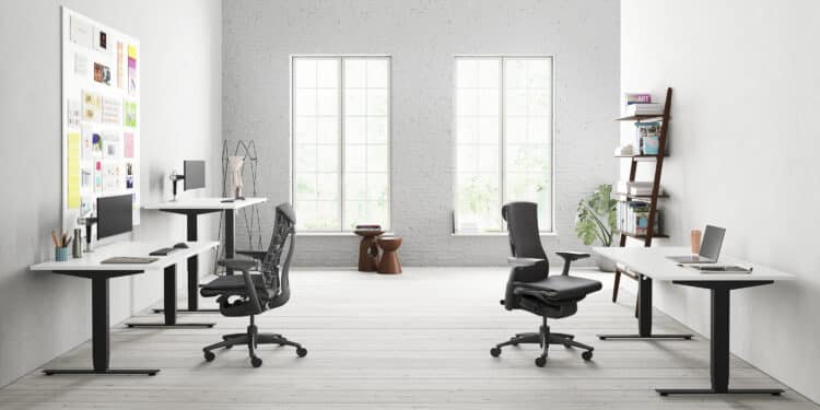 Herman Miller Embody chairs and desks
