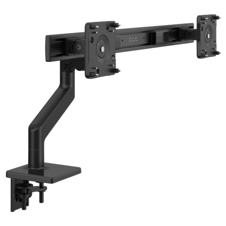 Humanscale M8.1 Monitor Arm with Crossbar, Clamp Fixing in Black