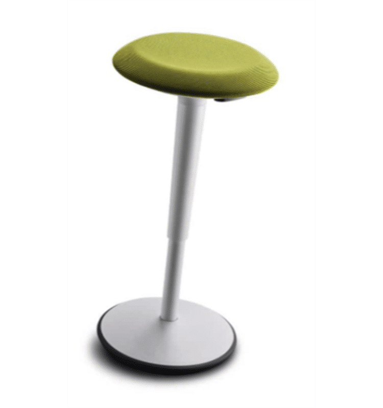 sedus se:fit stool white with green cushion