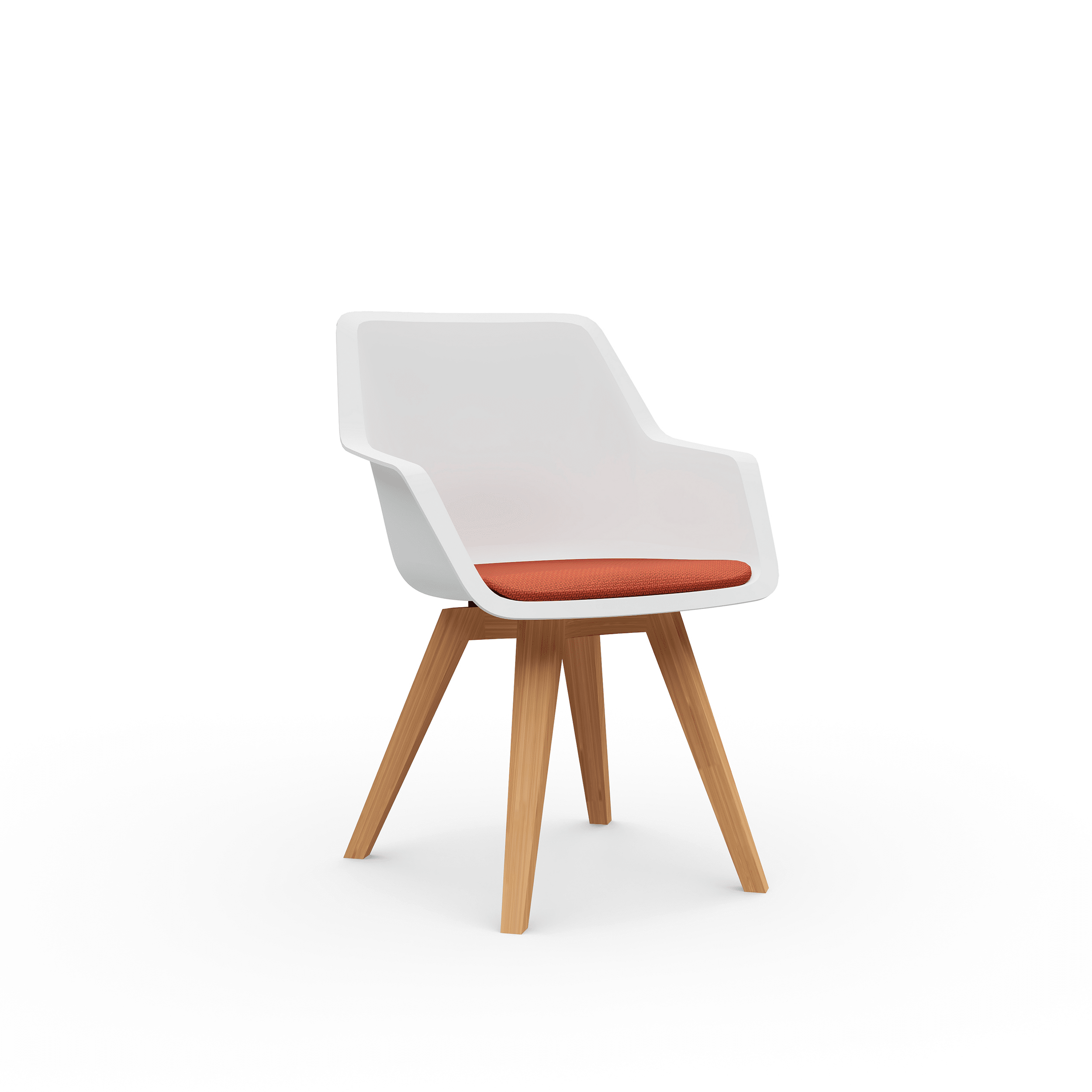 Viasit Repend Shell Chair, Four Leg Oak Base