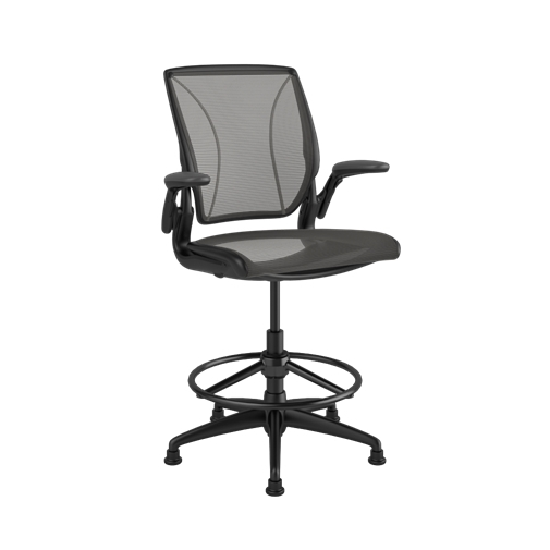 Humanscale diffrient world high chair in black