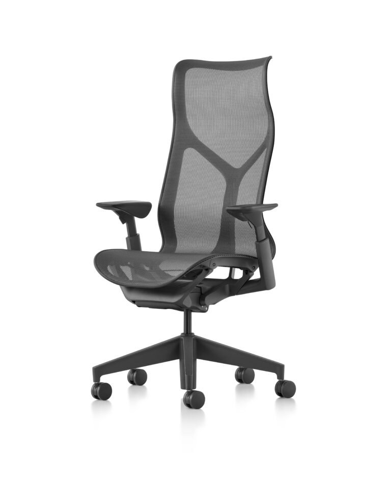 Herman Miller Cosm Graphite High Back Chair, Height Adjustable Arms