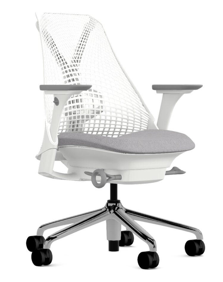 Herman Miller Sayl Chair, Silverdale, Polished Aluminium Base