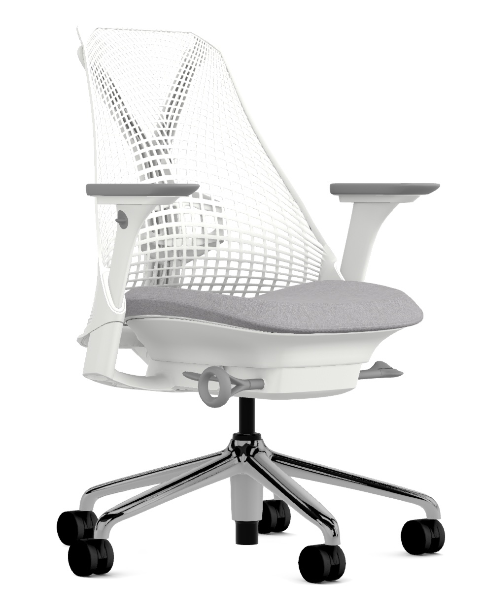 Herman Miller Sayl Chair, Silverdale, Polished Aluminium Base