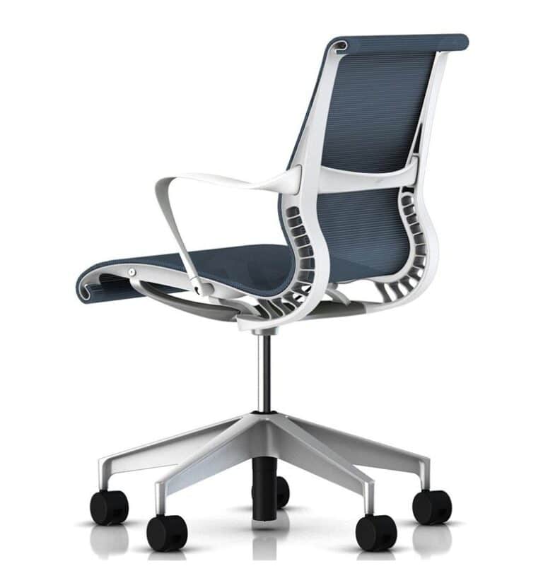 Herman Miller Setu Chair Berry Blue Alloy Base