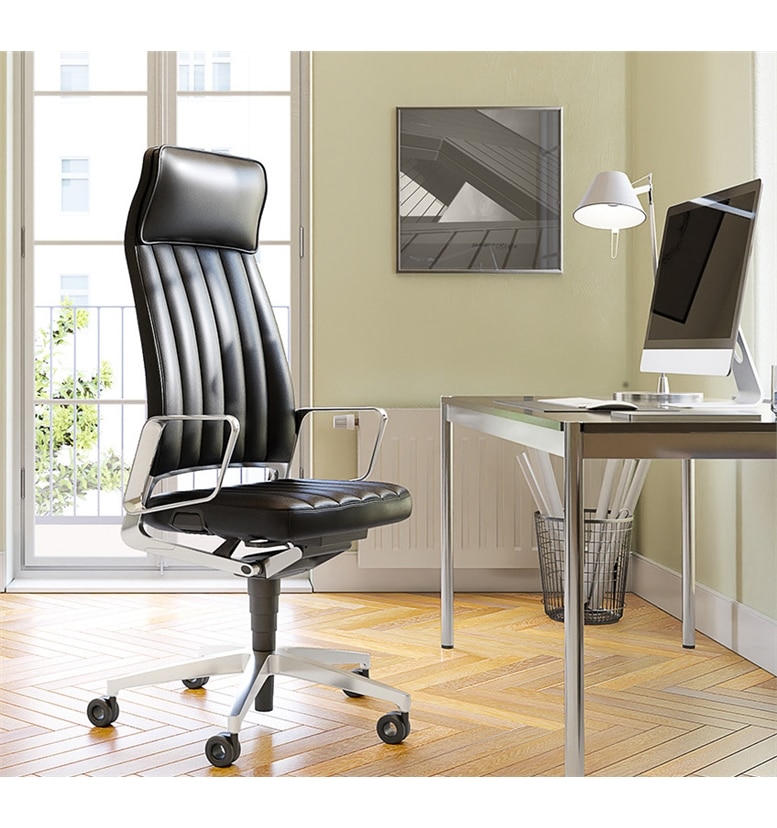 interstuhl vintage leather office chair