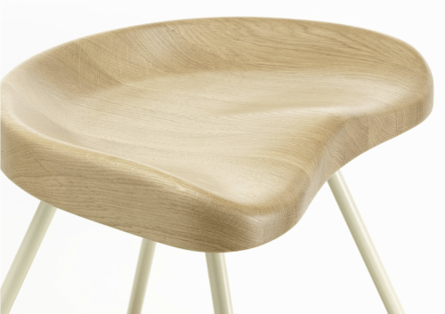 Tabouret No 307 Stool Oak Seat