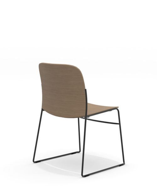 Senator densiti wood seat and back rear views