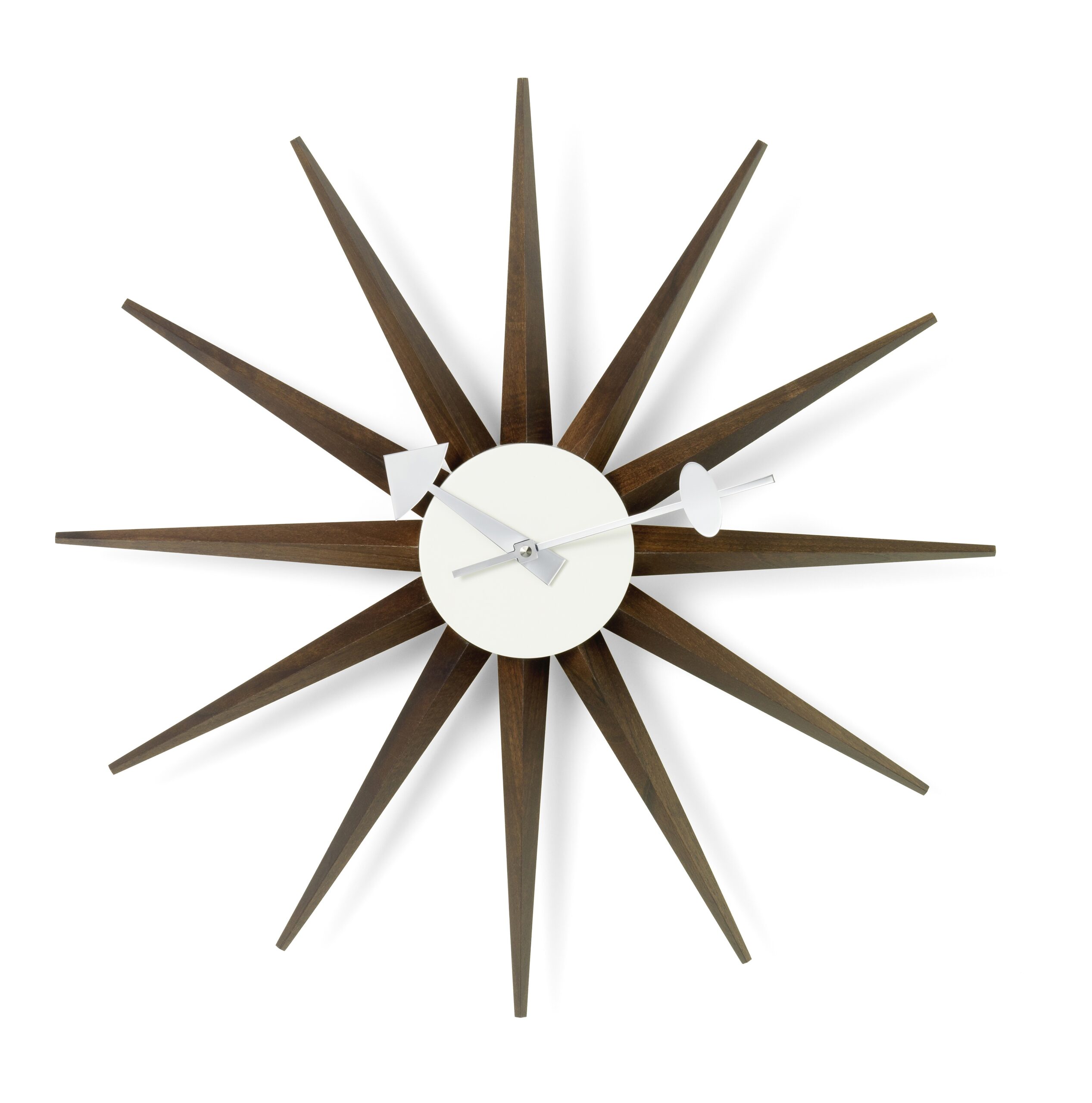 Vitra George Nelson Sunburst Wall Clock Walnut