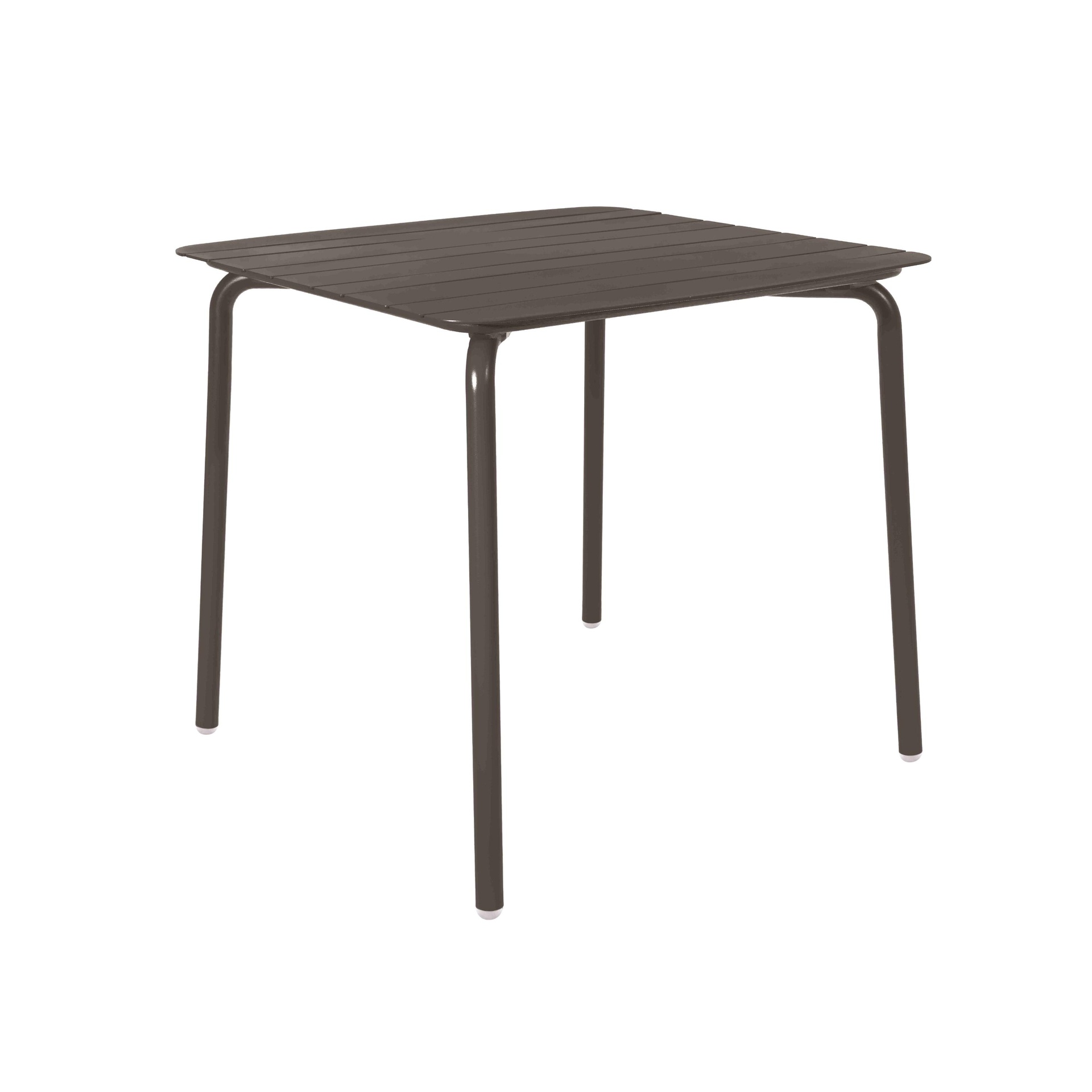 Breeze Square Aluminium Slatted Table Charcoal