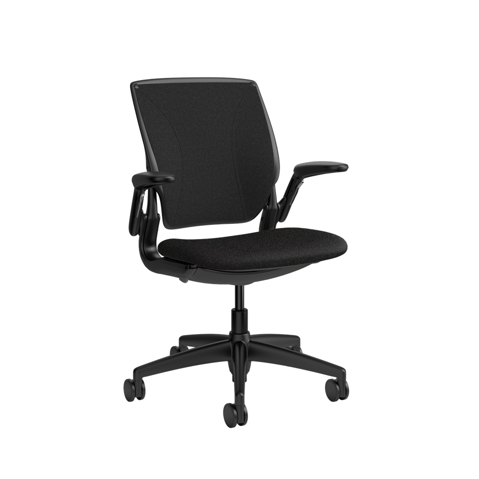 Humanscale Diffrient World Chair Fabric Seat and Back Black Edition