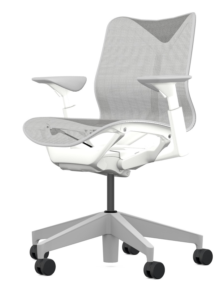 Herman Miller Cosm, Low Back, Adjustable Arms, Studio White