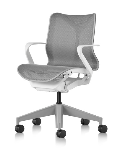 Herman Miller Cosm Low Back, Fixed Arms, Studio White Mineral