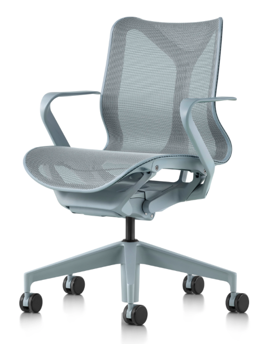 Herman Miller Cosm Low Back, Fixed Arms, Glacier
