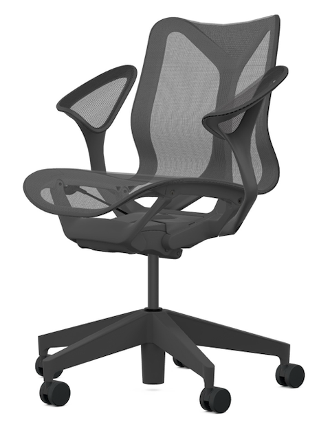 Herman Miller Cosm, Low Back, Leaf Arms, Graphite