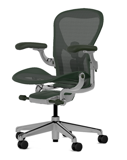 Herman Miller Aeron Jasper Green Size B Polished