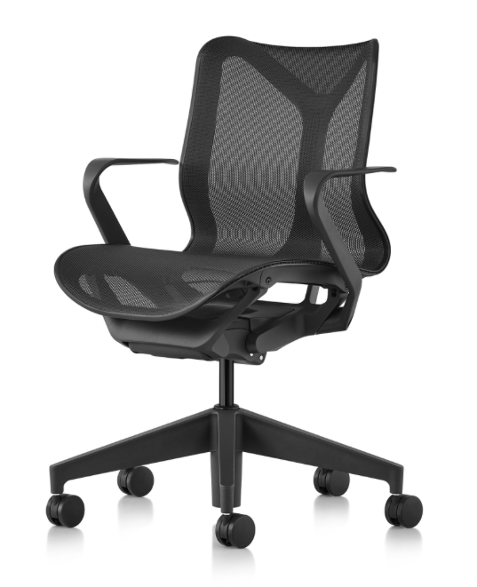 Herman Miller Cosm Low Back, Fixed Arms, Graphite